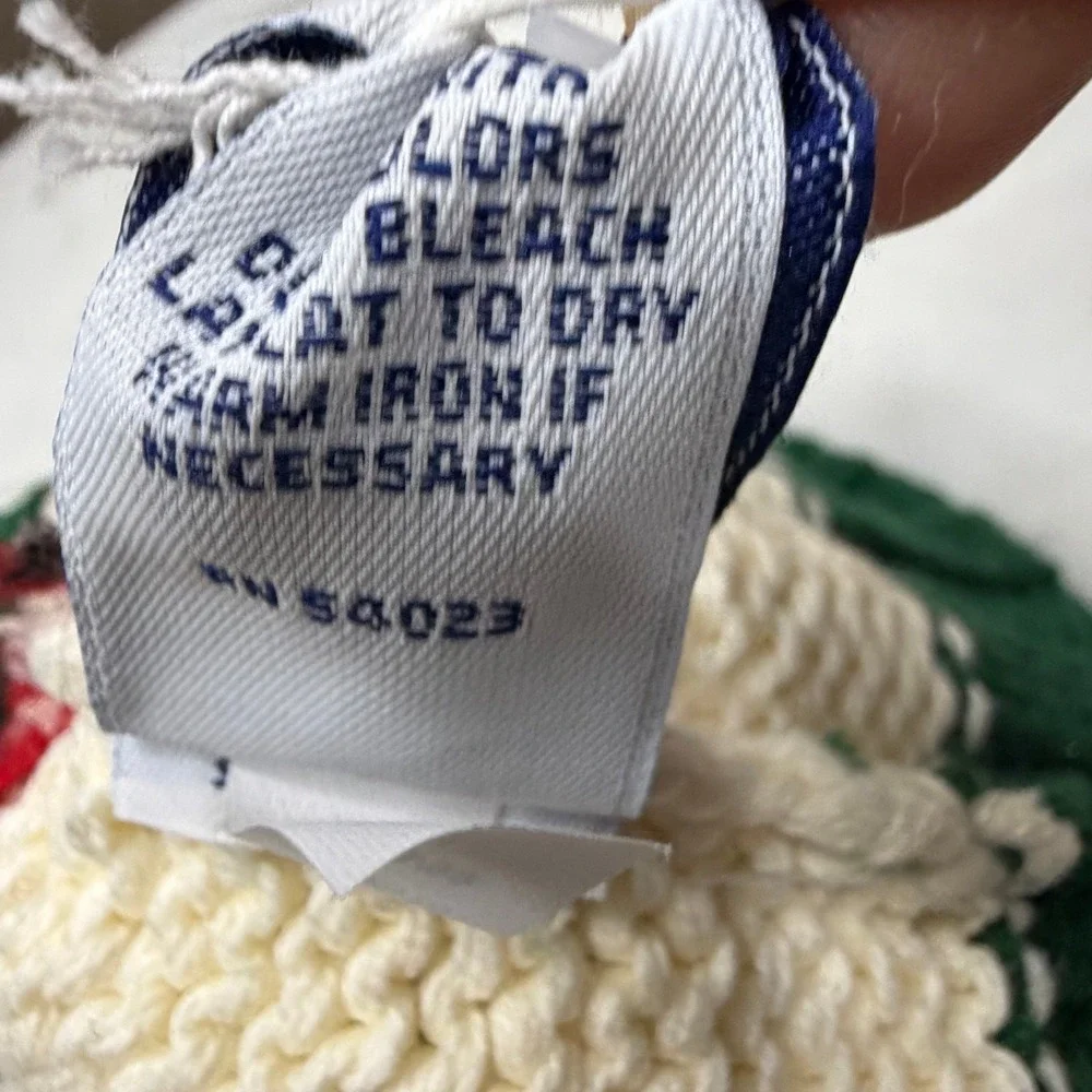 Vintage Baby Gap Knitted Hat Baby 2-4yrs‎ Choo Choo Train Pompom Outdoors Winter